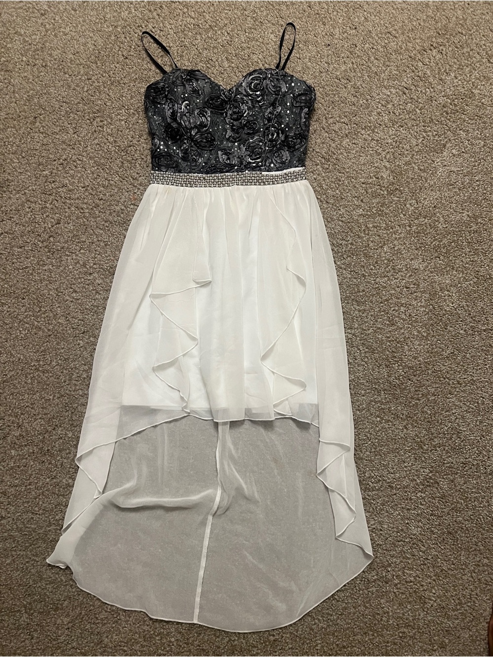 City Studio Black and White Formal Dress